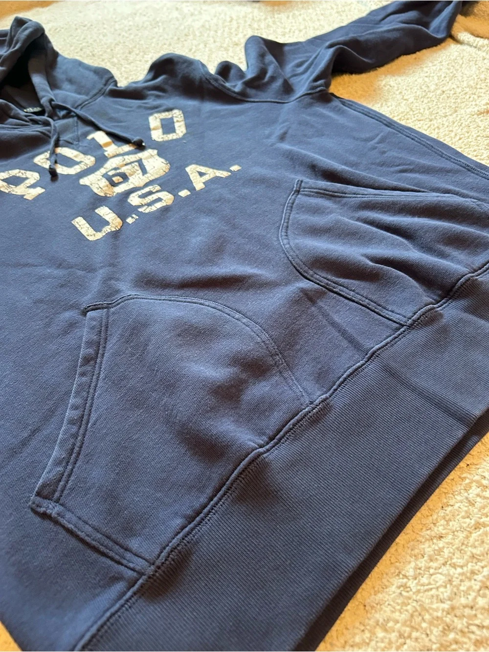 Large Polo Ralph Lauren Polo 67 U.S.A Navy Hoodie